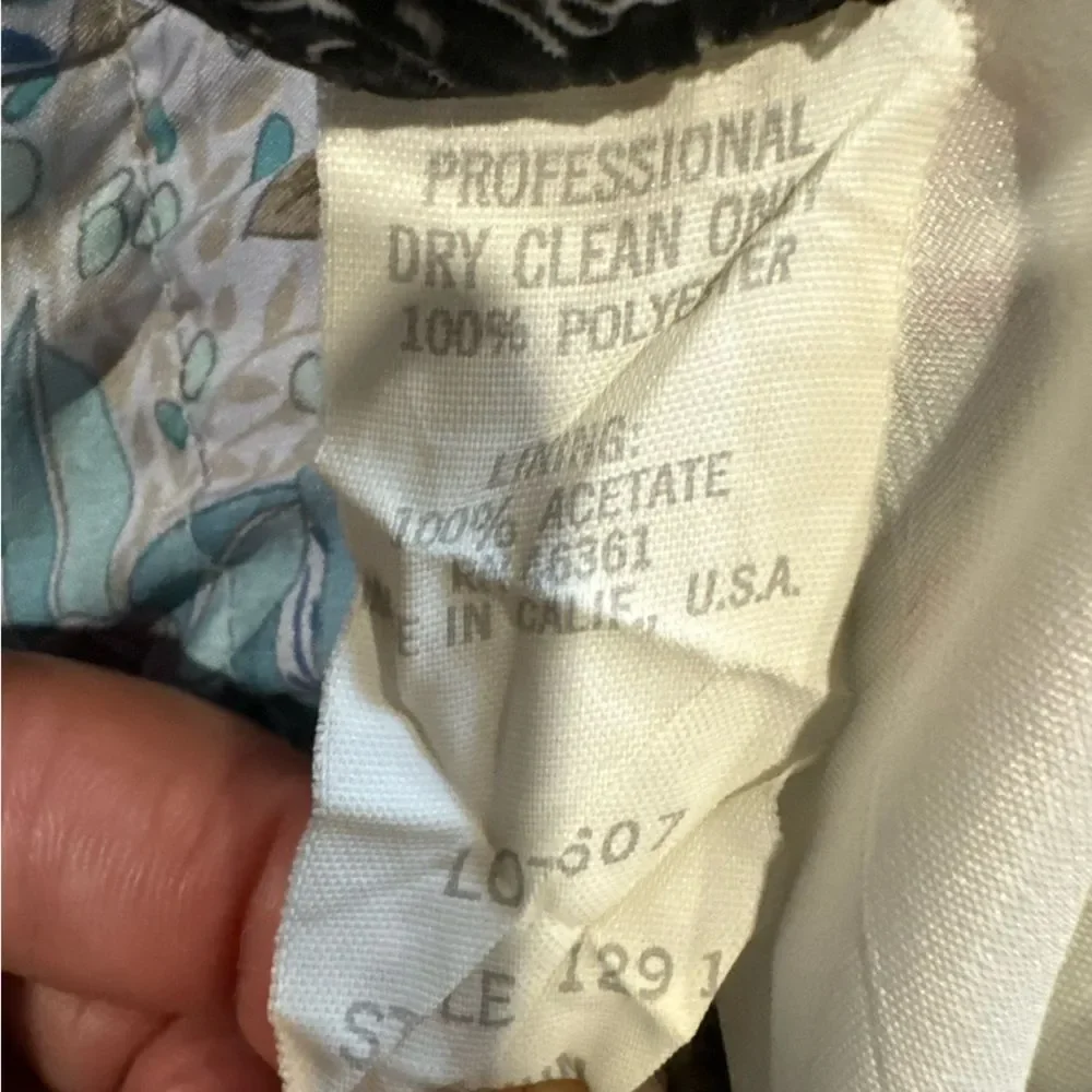 Saks Fifth Avenue SFantastic Vintage Light Blue and Pink Floral Maxi Skirt